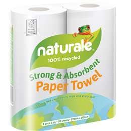 Naturale 100% Recycled 2 Ply Paper Towel 2 x 35 pack