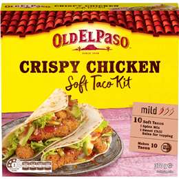 Old El Paso Taco Soft Crispy Chicken Dinner Kit Mexican Style 370g