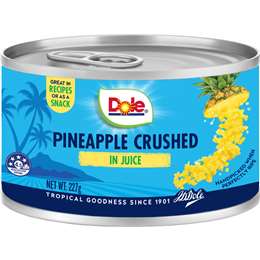 Dole Pineapple Crushed In Juice 227g