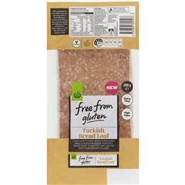 Woolworths Free From Gluten Turkish Bread Loaf 200g