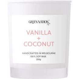 Green Nation Vanilla & Coconut Soy Wax Candle each