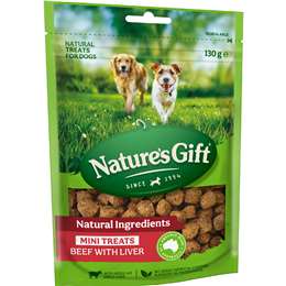 Nature's Gift Mini Dog Treats Beef Liver 130g