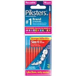 Piksters Interdental Brushes Size 4 10 pack