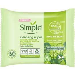 Simple Cleansing Facial Wipes 25 pack