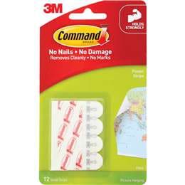 3M Command Adhesive Poster Strips Small 12 pack