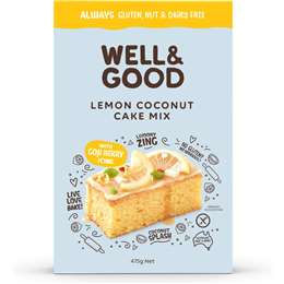Well & Good Lemon Coconut Cake Mix 475g