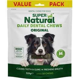 Super Natural Dental Care Daily Dental Chews Dog Treats 510g