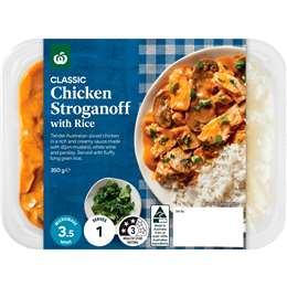 Woolworths Chicken Stroganoff & Rice 350g