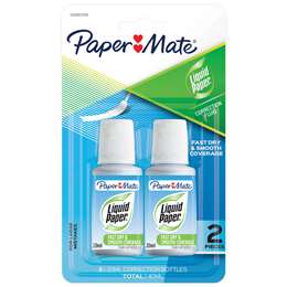 Paper Mate Liquid Paper White Out Correction Fluid 20mL 2 pack