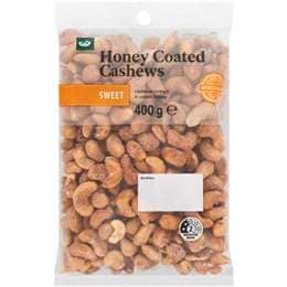 Woolworths Honey Roasted Cashews 400g