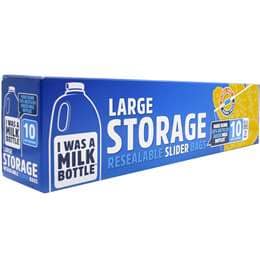 I Was A Milk Bottle Latge Storage Resealable Slider Bags 10 pack