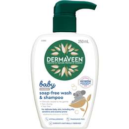 DermaVeen Baby Calmexa Soap-Free Wash & Shampoo 250mL