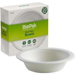 BioPak Plant Fibre Bowls 20 pack