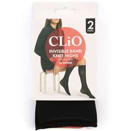 Clio Invisible Band Knee High Black One Size each