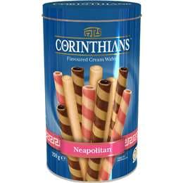 Corinthians Flavoured Cream Wafers Neapolitan 350g