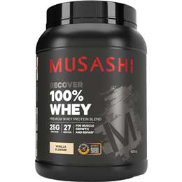 Musashi 100% Whey Protein Vanilla Milkshake Flavour 900g