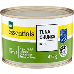 Woolworths Essentials Tuna In Oil 425g