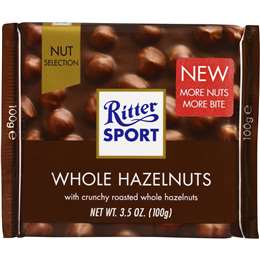 Ritter Sport Whole Hazelnut Chocolate Block 100g