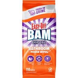 Easy-Off Bam Bathroom Power Wipes 110 pack