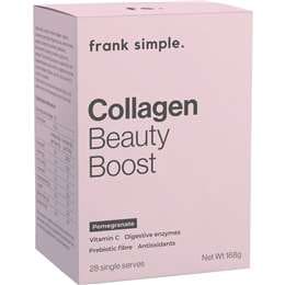 frank simple. Collagen Beauty Boost Pomegranate Sachets 28 pack