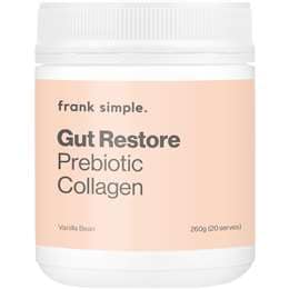 frank simple. Gut Restore Prebiotic Collagen Vanilla Bean Tub 260g