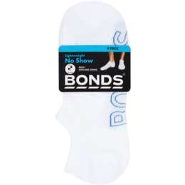 Bonds Mens Lightweight No Show Socks Size 6-10 Assorted 4 pack