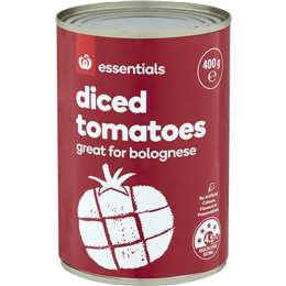 Woolworths Essentials Diced Tomatoes 400g