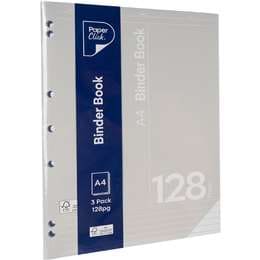 Woolworths Binder Folder A4 128 Pages 3 pack