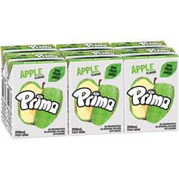 Prima Apple Fruit Drink Poppers 200mL x 6 pack