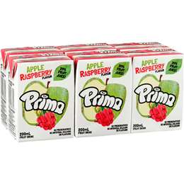 Prima Apple & Raspberry Fruit Drink Poppers 200mL x 6 pack