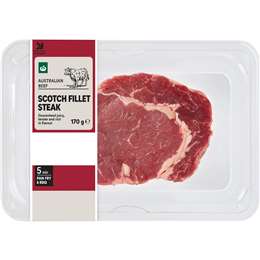 Woolworths Beef Scotch Fillet Steak 170g