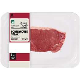 Woolworths Beef Porterhouse Steak 180g