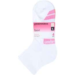 Underworks Sport Quarter Crew Womans Socks Size 5-8 4 pack