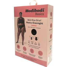 Modibodi Mid Rise Period Underwear Heavy - Overnight Size 16 each