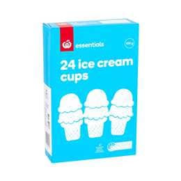 Woolworths Essentials Ice Cream Cone Cups 24 pack