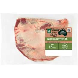 Woolworths Lamb Leg Butterflied 600g - 1.3kg