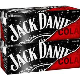 Jack Daniel's Tennessee Whiskey & Cola Cans 375mL x 20 pack