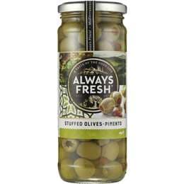 Always Fresh Olives Stuffed Green Pimento 450g