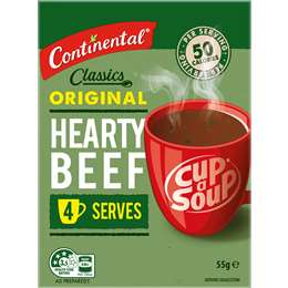 Continental Cup A Soup Classic Hearty Beef 4 pack