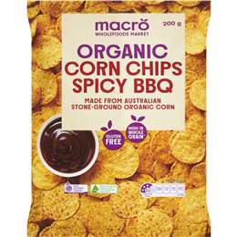 Macro Organic Corn Chips Spicy BBQ 200g
