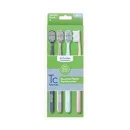All Smiles Recycled Plastic Toothbrushes Soft 4 pack
