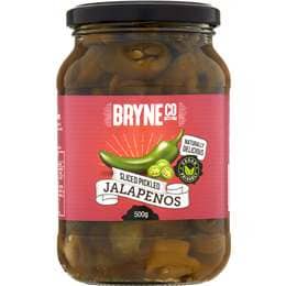Bryne Co Sliced Pickled Jalapenos 500g