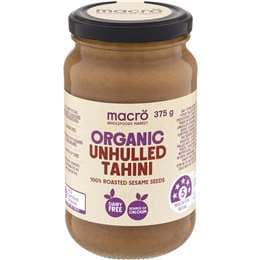 Macro Organic Unhulled Tahini Spread 375g