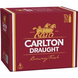 Carlton Draught Lager Bottles 750mL x 12 pack