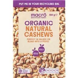 Macro Organic Cashews Nuts 500g