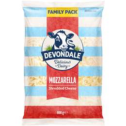 Devondale Shredded Mozzarella Cheese 600g