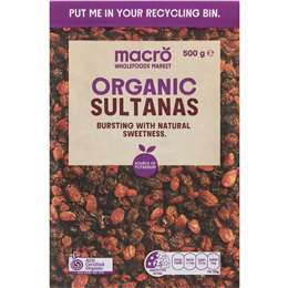Macro Organic Sultanas 500g
