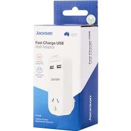 Jackson Fast Charge USB Wall Charger 2 Outlet each