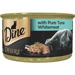 Dine Desire Pure Tuna Whitemeat Grain Free Wet Cat Food Can 85g