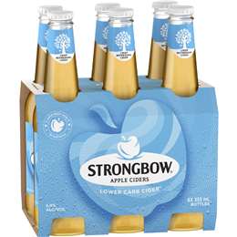 Strongbow Apple Cider Dry Low Carb Bottles 355mL x 6 pack